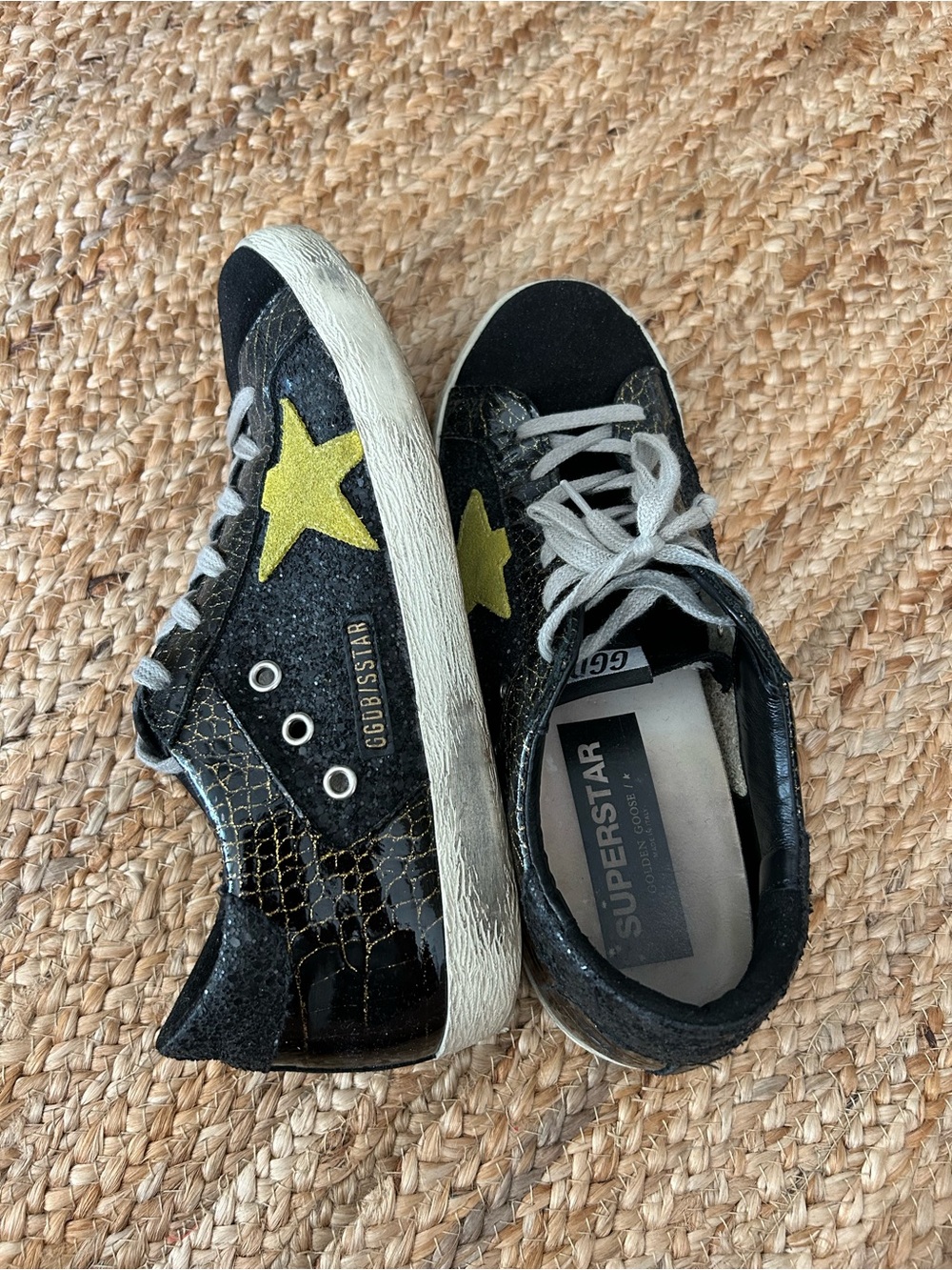 Golden Goose black sparkly sneakers 41 $625